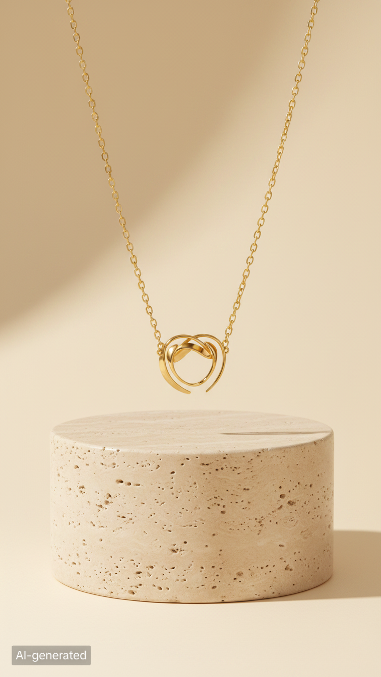Collana con Ciondolo Cuore Rosso