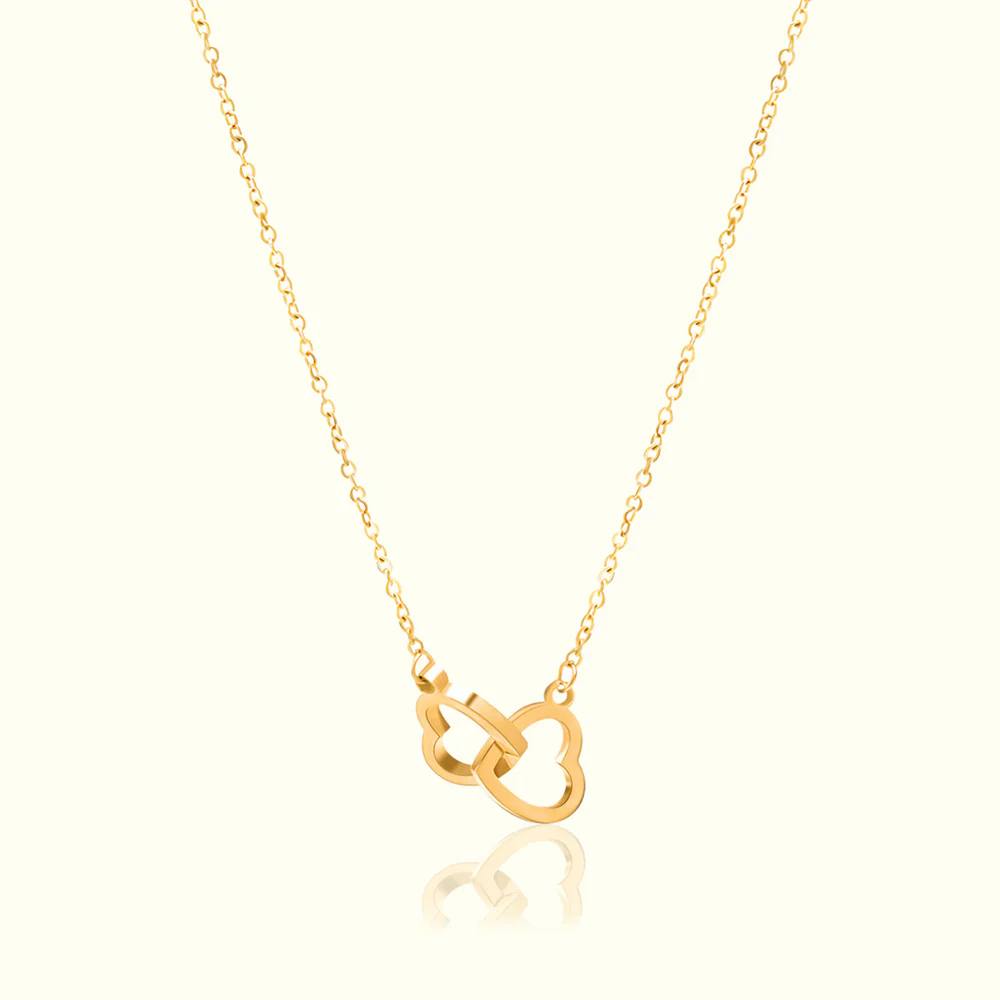 Collana con Cuori Intrecciati