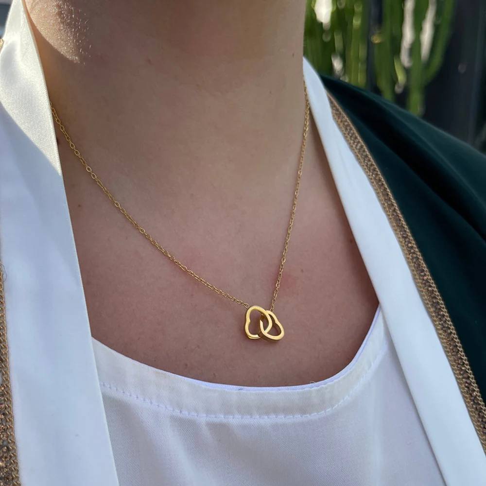 Collana con Cuori Intrecciati