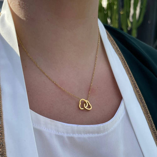 Collana con Cuori Intrecciati